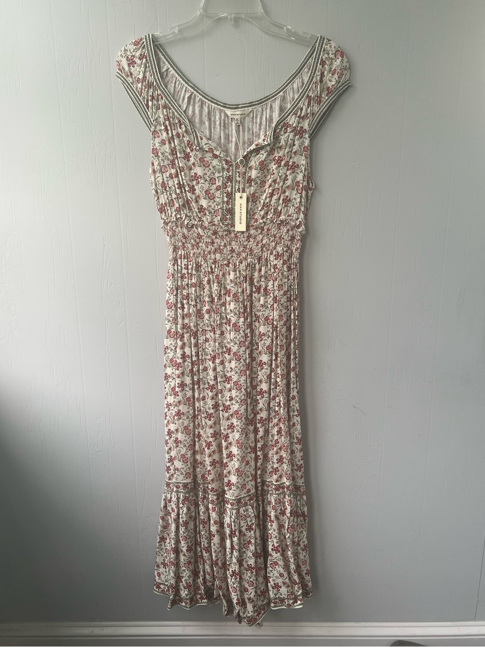 NWT Women’s Max Studio Floral Smocked Maxi Dress (size S)